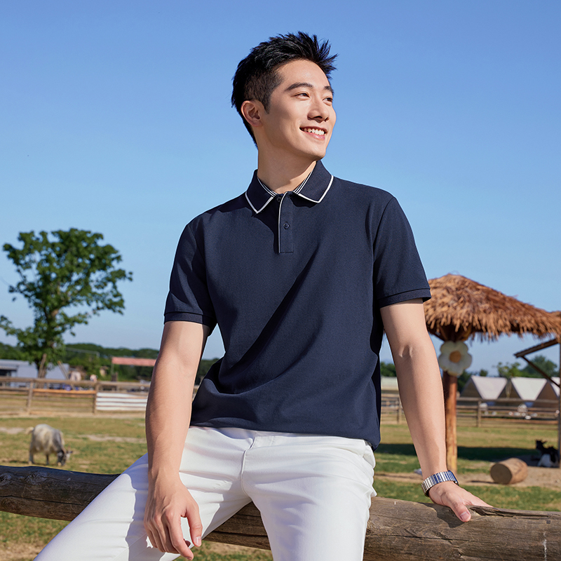 HT042-053 High-end Business Classic Series SORONA Ice-feel Short Sleeve POLO