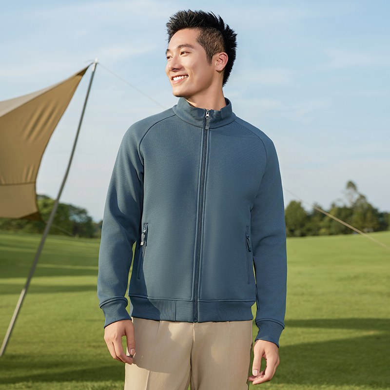 HT042-009 – High-End Heavyweight Fleece Thermal Full-Zip Long-Sleeve Jacket
