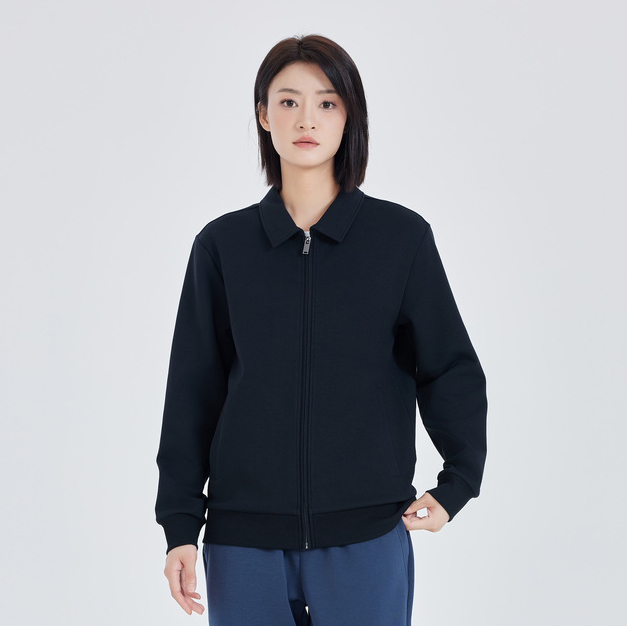 HT042-021 – Double-Sided Jacquard Zip Hoodie