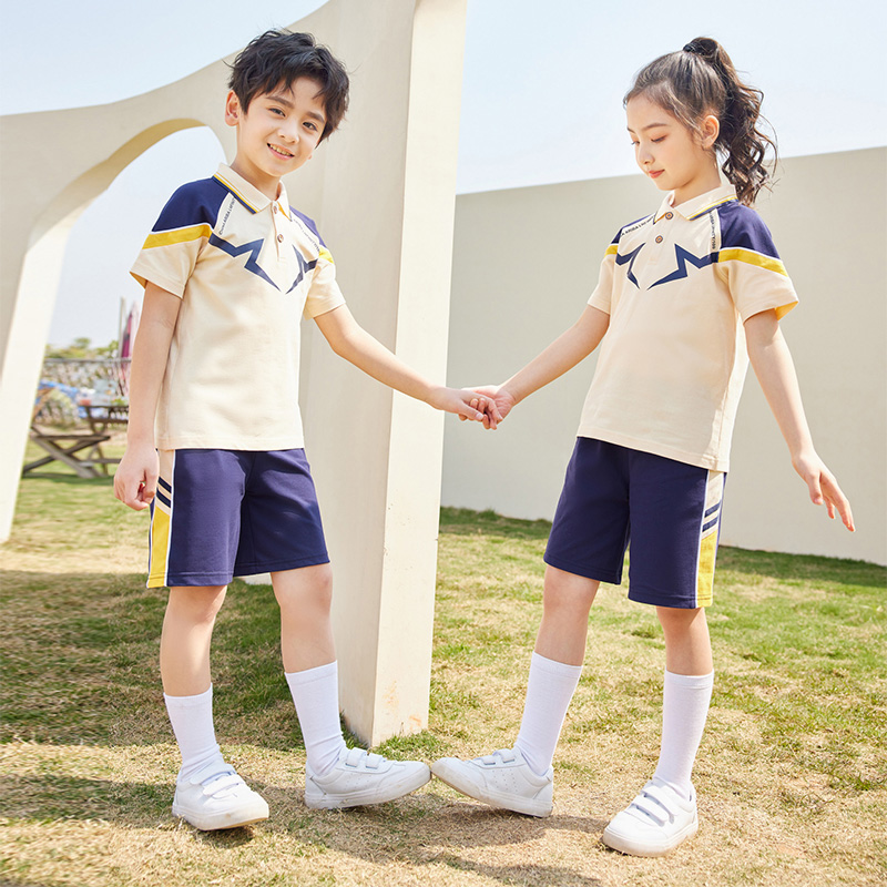 HT054-2218夏季拉架珠地polo衫短裙短裤套装