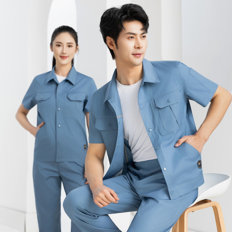HT005‑063 Summer multi‑functional short‑sleeve workwear in multi‑functional fabric.